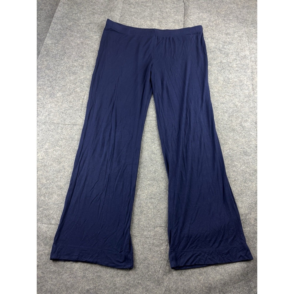 Nordstrom Rack Navy Flare‎ Pajama Lounge Pants Women's L Wide Leg Comfortable